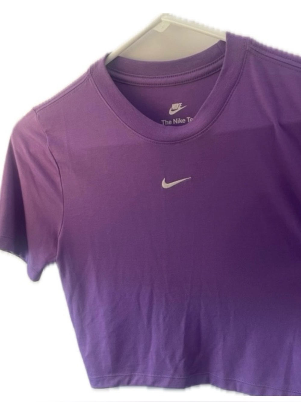 Nike Purple Cropped Dri-fit Tee